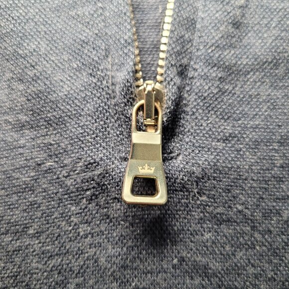 Peter Millar Mens Quarter Zip Pullover Lightweight Navy Blue XL Minimalist - Picture 8 of 10